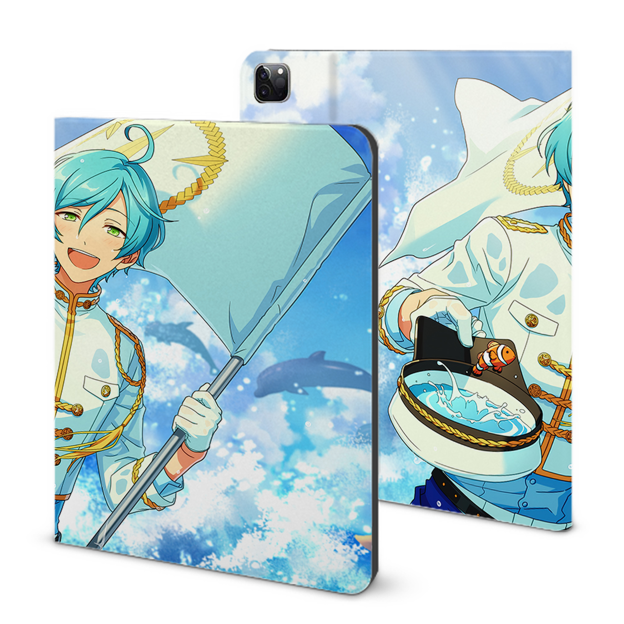 （画像用） あんさんぶるスターズ! Ensemble Stars IPad ケース ブック型 PUレザー TPU 耐衝撃 軽量 薄型 ペン収納なし 全面保護 IPad 各モデル対応